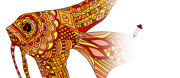 A color can be recovered into the palette from the Doodle using an eye dropper