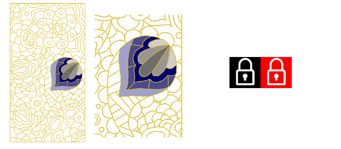 Doodling isn't just coloring between the black lines - you can color bewteen any color of line that you want to! Lock a color - any color. Then change it.